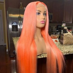 Pink Human Hair Wig